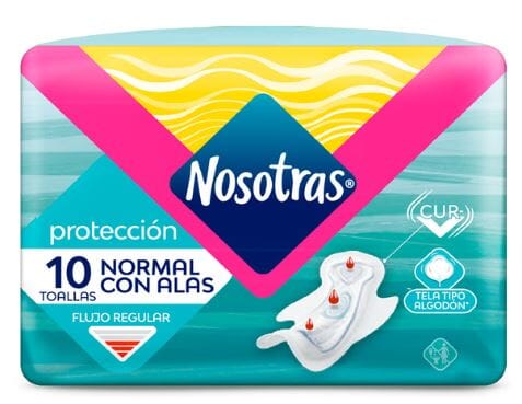 Nosotras normal con alas x 10 toallas Familia S.A.